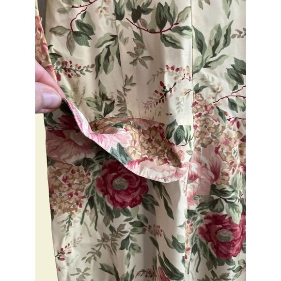 Vintage Atina by Karon Crosby Floral Dress Womens 12 Maxi Fit Flare Cottage Core - Picture 10 of 12